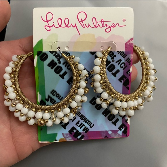 157 Lilly Pulitzer Hoop Earrings - Picture 8 of 8